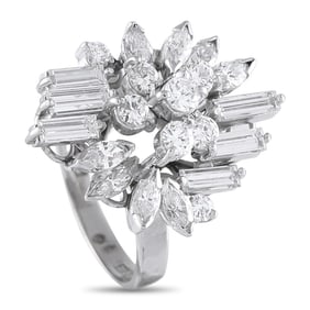 LB Exclusive Platinum 1.25ct Diamond Cocktail Ring MF06-073125