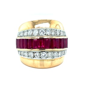 18k Ruby Diamond Ring