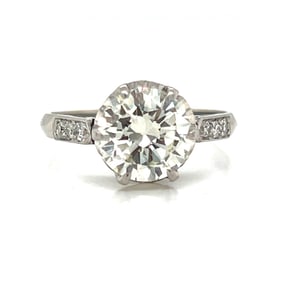 Art Deco Platinum Diamond Engagement Ring