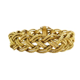 Boucheron Paris 18k Gold Braided Rope Bracele