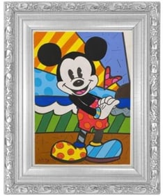 Romero Britto “Mickey Mouse?? Mixed Media On Paper