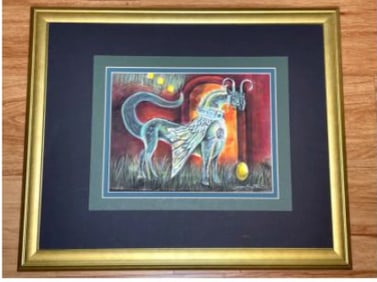 Leonora Carrington Watercolor On Paper “Dragon