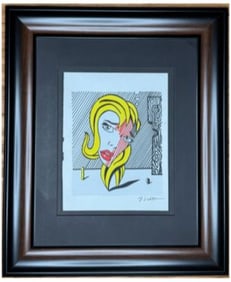 Roy Lichtenstein “Face And Body?? Watercolor On Paper