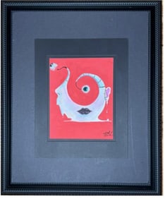 Salvador Dali “Look Within?? Watercolor On Paper
