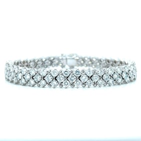 18K White Gold 12.00 Ct. Diamond Bracelet
