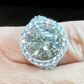 18K White and Yellow Gold GIA 6.39 Ct. Fancy Diamond Ring