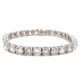 14K White Gold 22.50 Ct. Diamond Tennis Bracelet