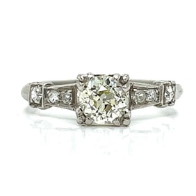 Art Deco Platinum 1.00 Ct. Diamond Ring