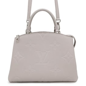 Louis Vuitton Monogram Empreinte Petit Palais Handbag M13803, 2-way Silver Bag, Gray