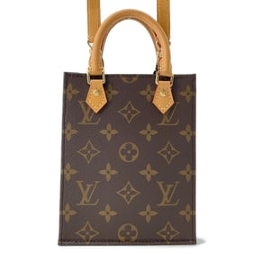 Louis Vuitton Petite Sac Plat Monogram Handbag M81295 2-way Shoulder Bag