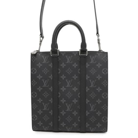 Louis Vuitton Monogram Eclipse Sac Plat Cross Handbag M46098 2-Way Shoulder Bag Black