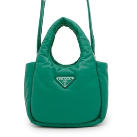 Prada Triangle Mini Handbag in Soft Nappa Leather (1BA359) - 2-Way