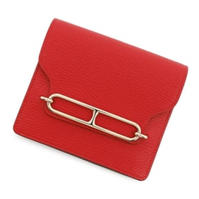 Hermes Hermès wallet, Ruri Rose Texas, Chevre Mysore, B stamp,