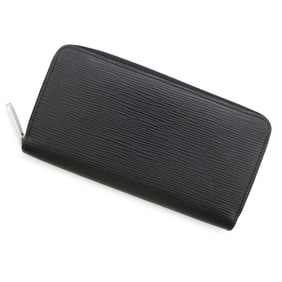 Louis Vuitton Epi Zippy Wallet M60072, a black men's wallet.