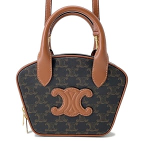 Celine Triomphe Mini Handbag 110462 CELINE 2-way Brown