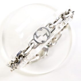 Gucci Interlocking Silver Bracelet, Box and Bag, Total Weight: Approx. 20.0g, 19.5cm