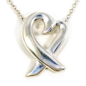 Tiffany Loving Heart Silver Necklace, Total Weight: Approx. 2.9g, 41cm