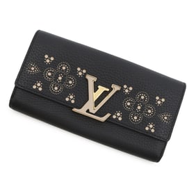 Louis Vuitton Taurillon Leather Portefeuille Capucines Long Wallet M62556 LOUIS VUITTON Black