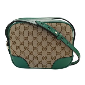 Gucci Women's Shoulder Bag GG Canvas Green Beige 449413 Outlet