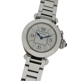 Cartier Miss Pasha Women's Quartz Stainless Steel Watch W3140007 Silver Round Polished