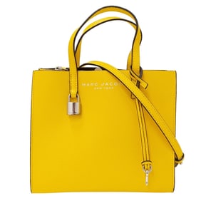 Marc Jacobs MARC JACOBS Women's Handbag/Shoulder Bag, 2-Way, Leather, Yellow, Vitamin Color