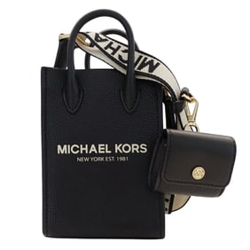 Michael Kors Women's Handbag/Shoulder Bag, 2-Way Leather, Black, Compact