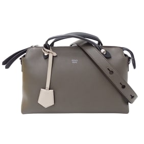 Fendi Women's By the Way Leather Handbag/Shoulder Bag, Medium Gray, 8BL146