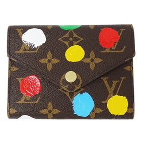 Louis Vuitton Monogram Painted Dot Wallet, LV YK Women's Trifold Portefeuille Victorine M81865,