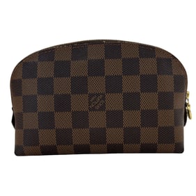 Louis Vuitton Damier Canvas Pouch, Women's, Brown, N47516