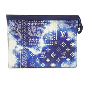 Louis Vuitton Pochette Voyage MM Women's Second Bag M81442 Monogram Bandana Blue