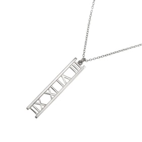 Tiffany & Co. Atlas Bar Necklace, 40cm, 18K White Gold (750)