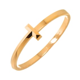 Tiffany & Co. T-One Wide Hinge 18cm Bracelet in 18K PG and Pink Gold (750)