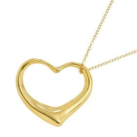 Tiffany & Co. Open Heart Necklace, 36mm Wide, 70cm Long, 18K Yellow Gold (750)