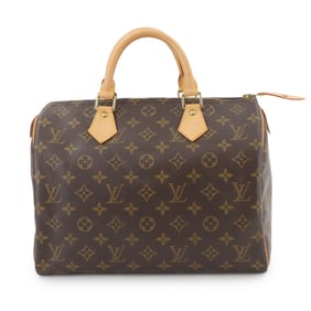 Louis Vuitton Monogram Speedy 30 Handbag, Brown, M41526, Gold Hardware