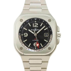 Bell & Ross BR05 GMT Black Steel Watch (BR05G-BL-ST SST) Men's Automatic with Date Display