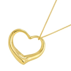Tiffany & Co. Open Heart Necklace, 36mm wide, 76cm long, 18K yellow gold (750)