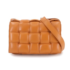 Bottega Veneta Intrecciato Padded Cassette Shoulder Bag in Orange Leather (591970)