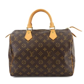 Louis Vuitton Monogram Speedy 30 Handbag, Brown, M41526, Gold Hardware