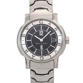 BVLGARI Solo Tempo ST29S Women's Watch with Date, Black Quartz Movement