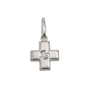 Cartier Cross Diamond Charm in 18K White Gold (750)