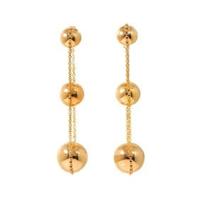 Tiffany & Co. Hardware Triple Drop Earrings in 18K PG Pink Gold (750)