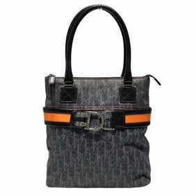 Christian Dior Dior Flight Line Trotter Navy x Orange Tote Bag Handbag for Women