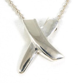 Tiffany Paloma Picasso Kiss Silver Necklace, Box and Bag, Total Weight: Approx. 2.5g, 41cm