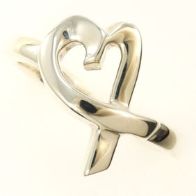 Tiffany Loving Heart Silver Ring, total weight approximately 3.7g