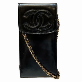 Chanel Coco Mark Enamel Mini Chain Shoulder Bag for Women