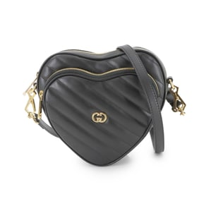 Gucci Interlocking G Heart Shoulder Bag in Black Leather (751628)