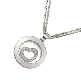 Chopard Happy Spirit Heart Diamond Necklace, 41cm, K18 WG White Gold 750 Necklace