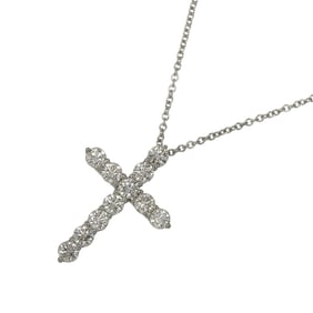 Tiffany & Co. Medium Cross Necklace, 40cm, Platinum