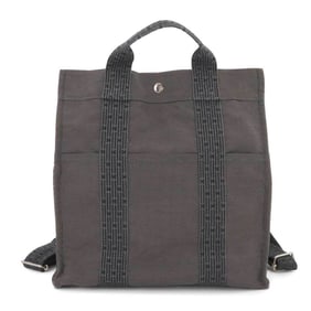Hermes Hermès Her Line Sac Ad MM Backpack, Gray Canvas