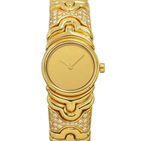 BVLGARI Parentesi BJ01 Women's Watch with Diamond Bracelet, 18K Yellow Gold, Solid Gold Quartz